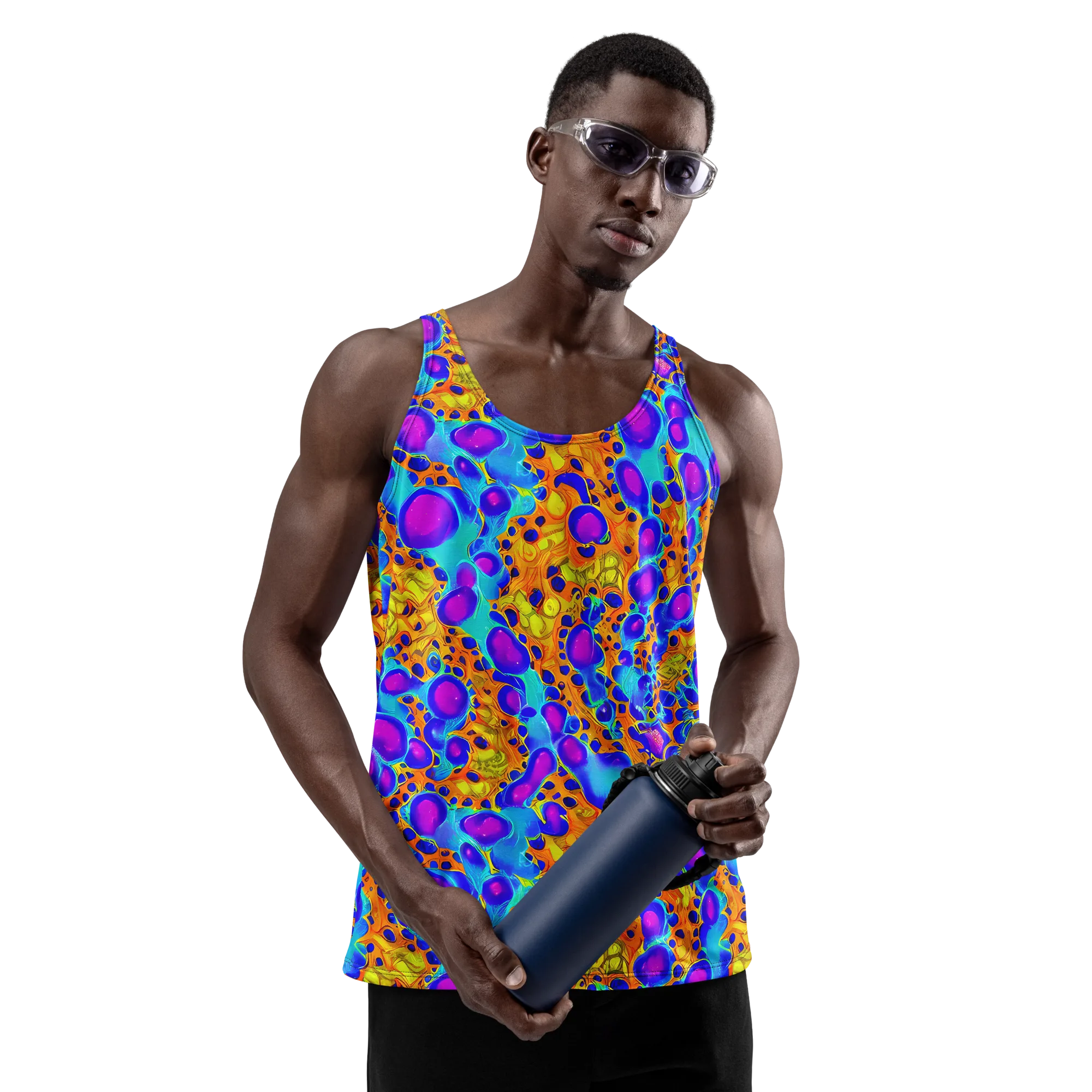 Bubble Reactor on Men's Tank Top — Front