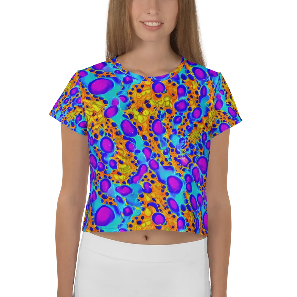 Bubble Reactor on Crop Tee — Front