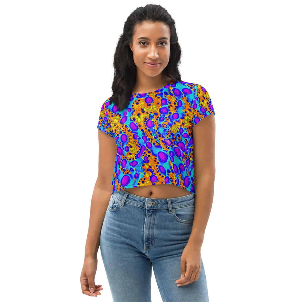 Bubble Reactor on Crop Tee — Front