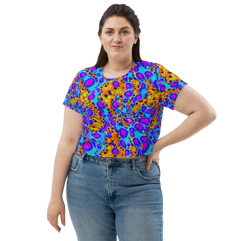 Bubble Reactor on Crop Tee — Front
