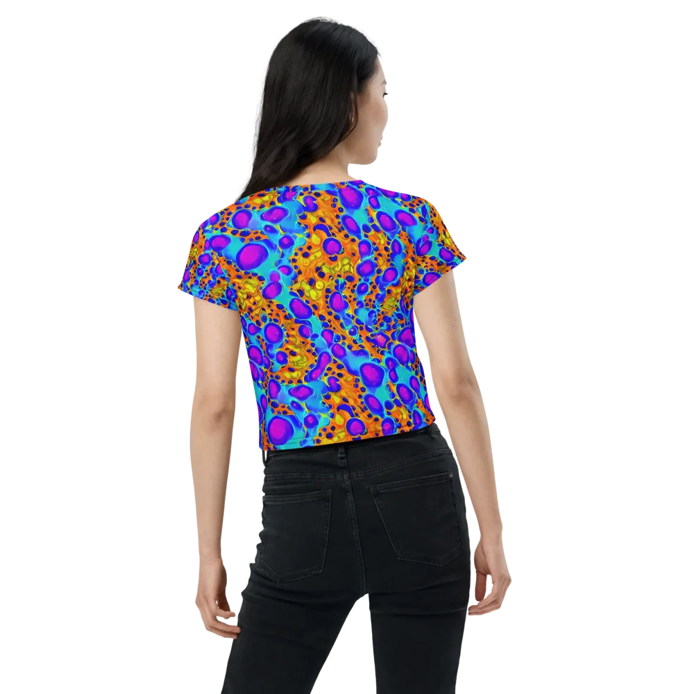 Bubble Reactor on Crop Tee — Back