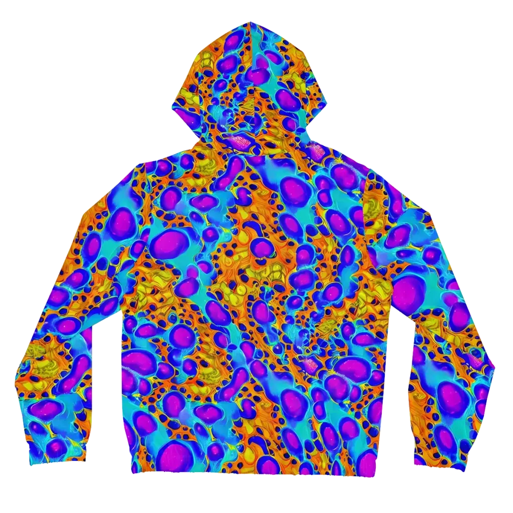 Bubble Reactor on Women's Full-Zip Hoodie — Back