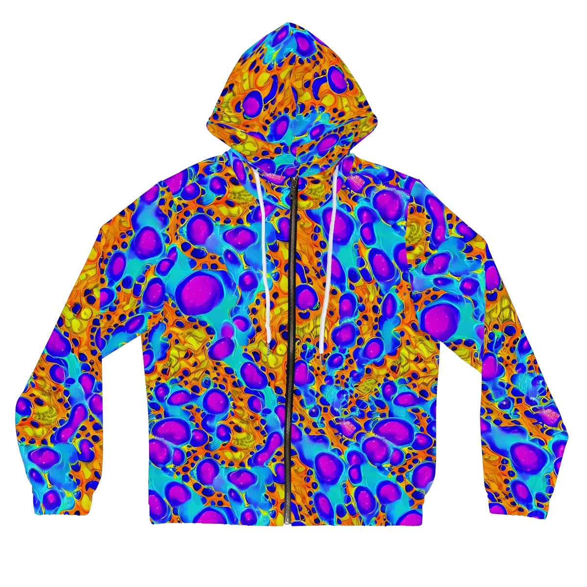 Bubble Reactor on Women's Full-Zip Hoodie — Front