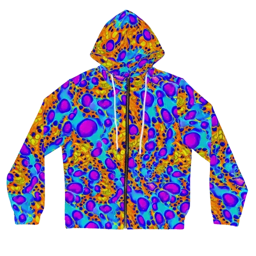 Bubble Reactor on a Women's Full-Zip Hoodie