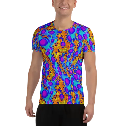 Bubble Reactor on a Men's Athletic T-Shirt