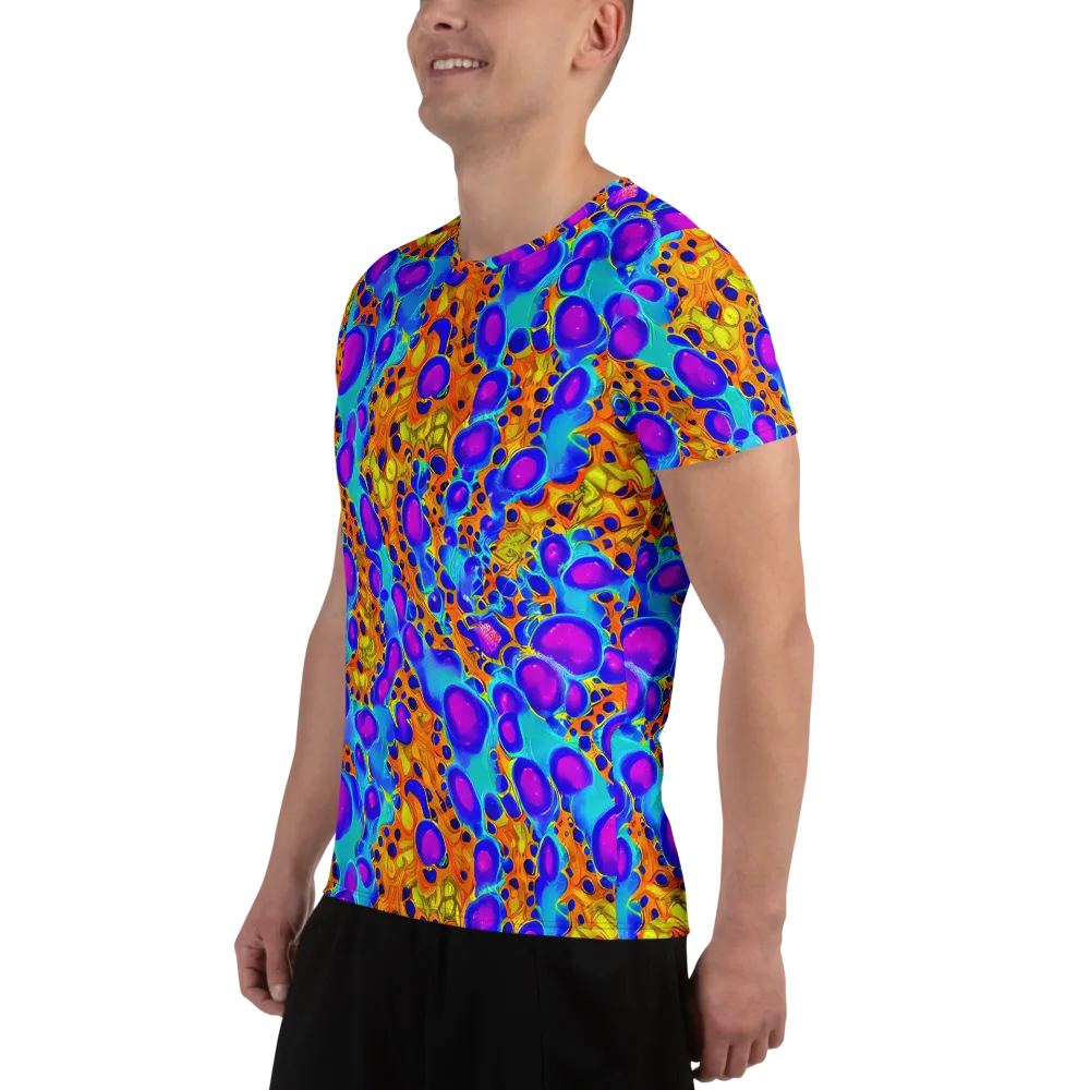 Bubble Reactor on Men's Athletic T-Shirt — Left