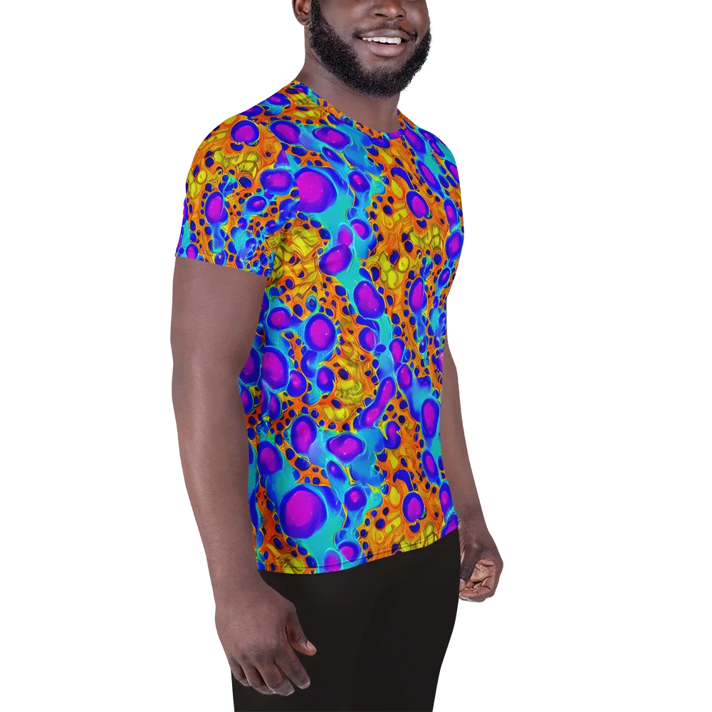 Bubble Reactor on Men's Athletic T-Shirt — Right