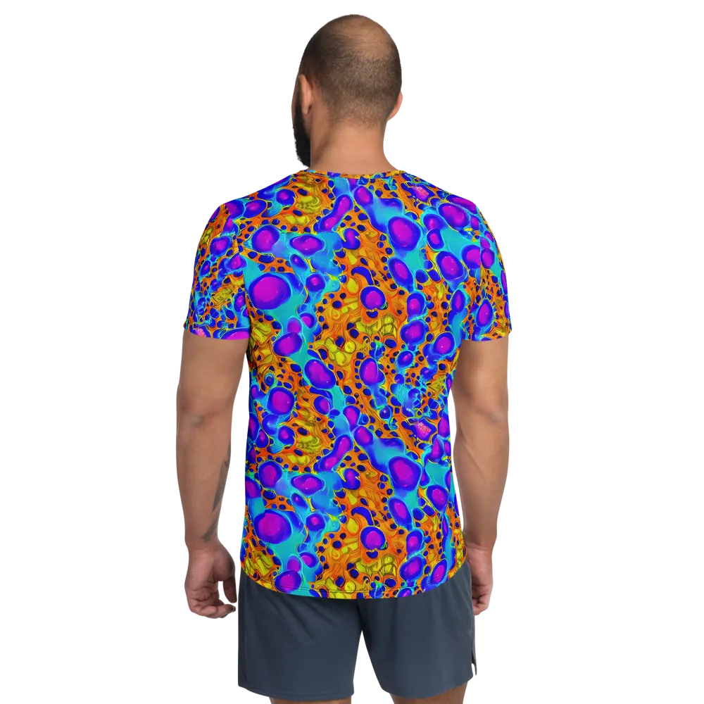 Bubble Reactor on Men's Athletic T-Shirt — Back