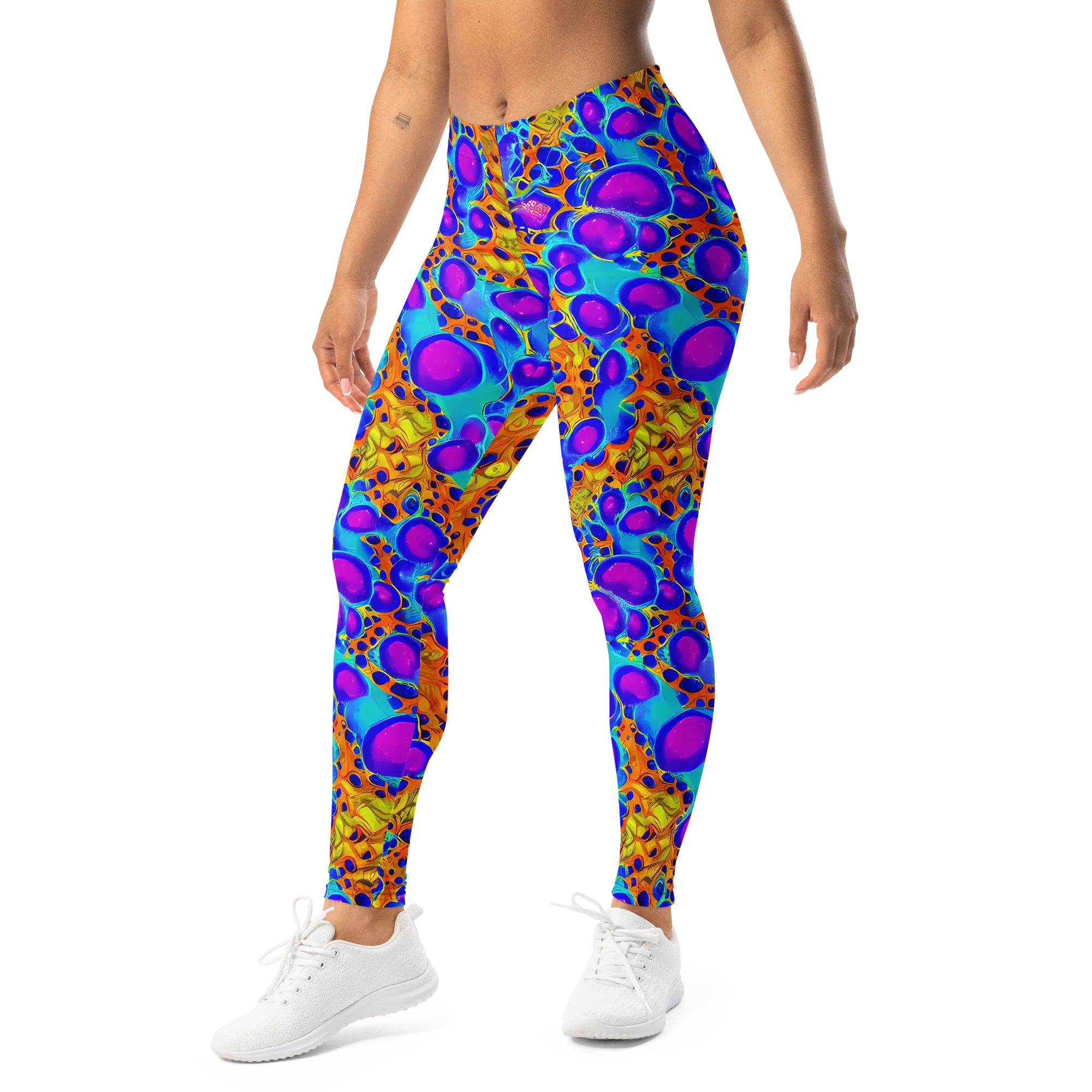 Bubble Reactor on Leggings — Left Front