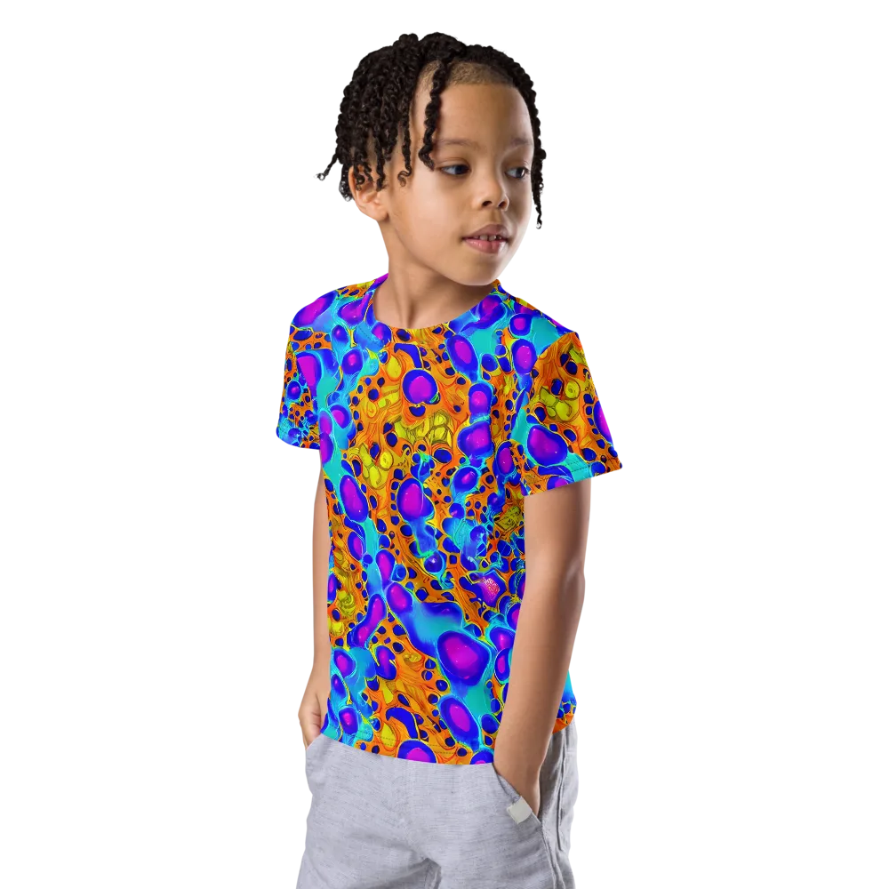 Bubble Reactor on Kids Crew Neck T-Shirt — Left Front