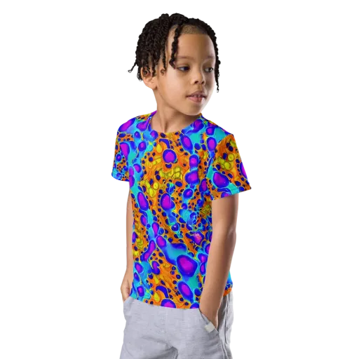 Bubble Reactor on a Kids Crew Neck T-Shirt