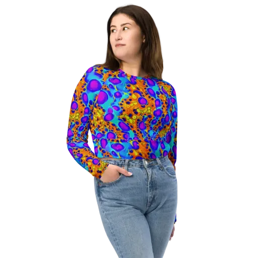 Bubble Reactor on a Long Sleeve Crop Top