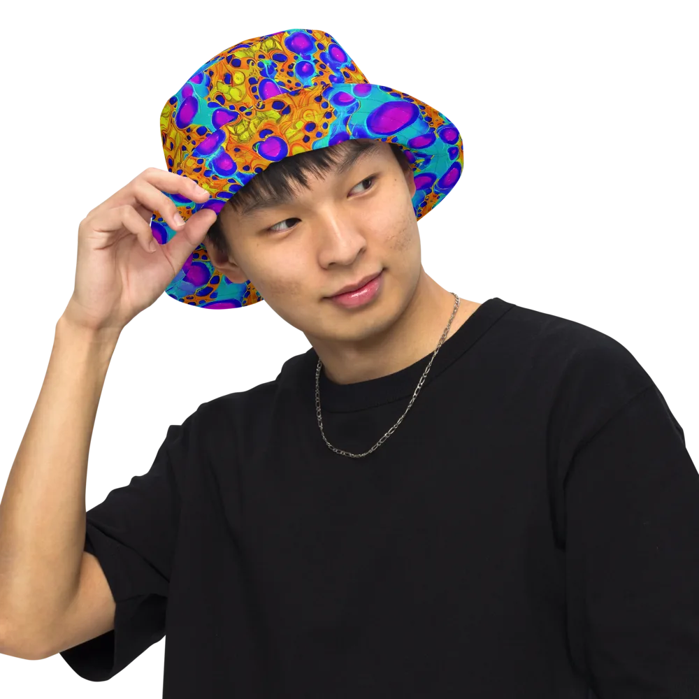 Bubble Reactor on Reversible Bucket Hat — Front Inside