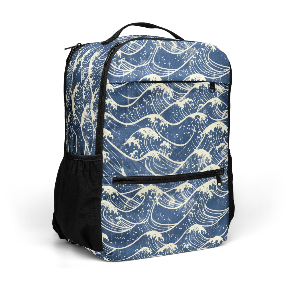 Ukiyo Wave on Utility Backpack — Right Front
