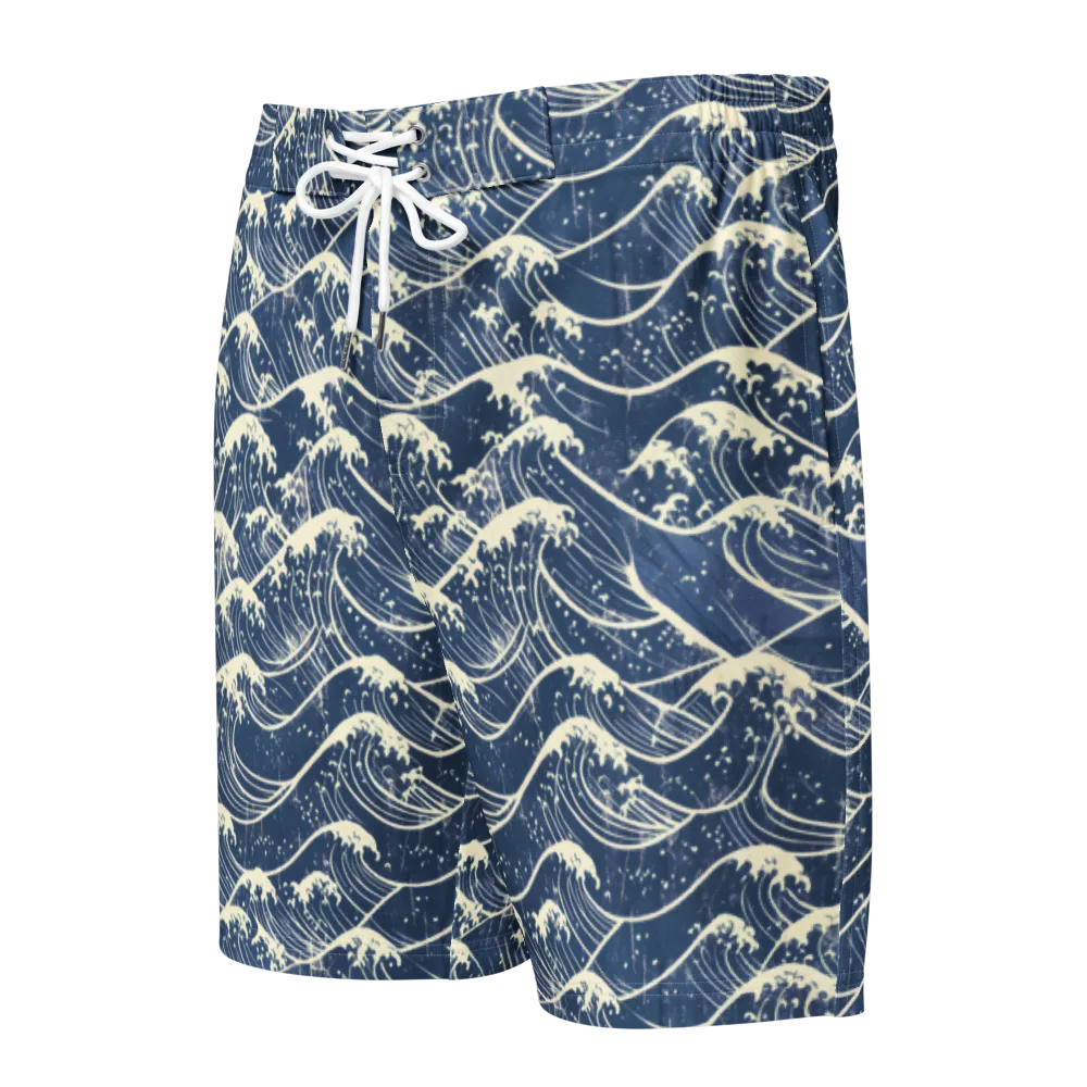 Ukiyo Wave on Men's Board Shorts — Front