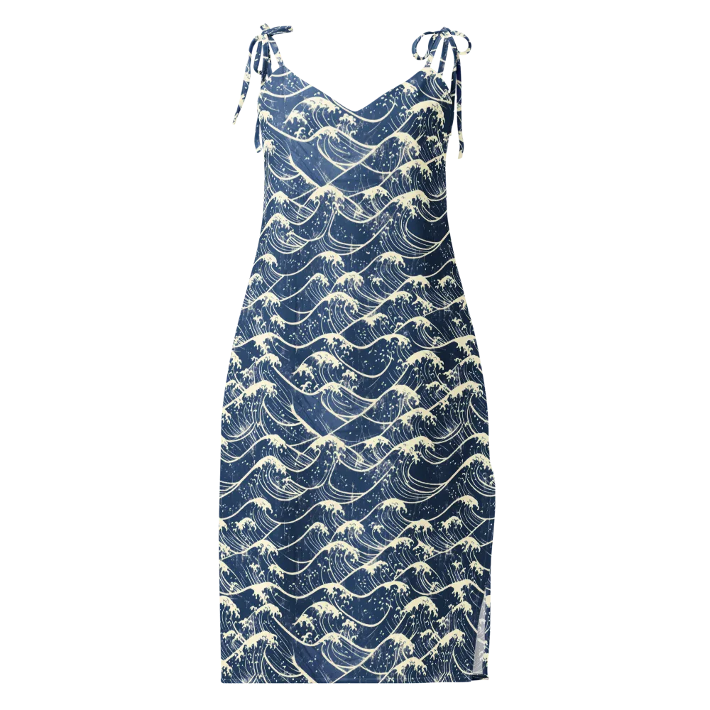Ukiyo Wave on Slip Dress — Front