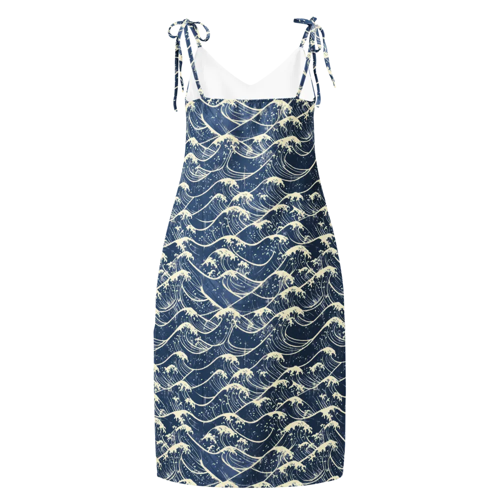 Ukiyo Wave on Slip Dress — Back