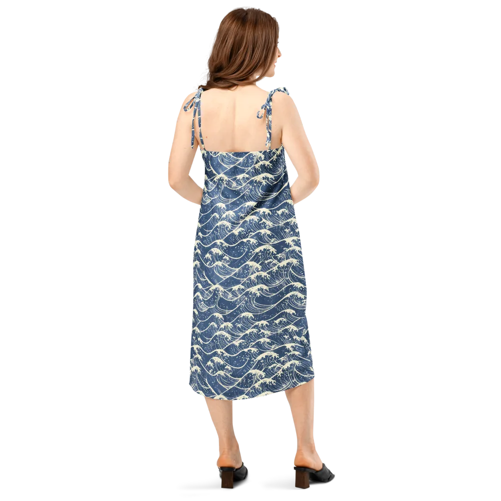 Ukiyo Wave on Slip Dress — Back