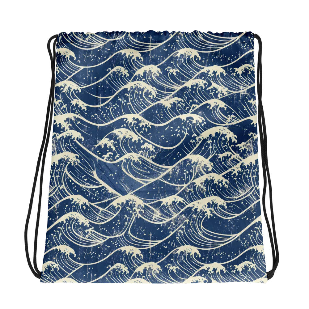 Ukiyo Wave on Drawstring Bag — Photo