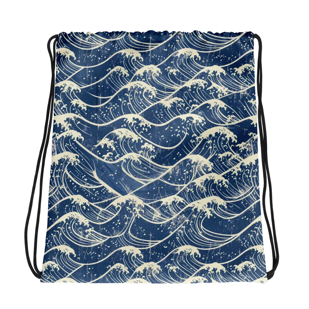 Ukiyo Wave on Drawstring Bag — Photo