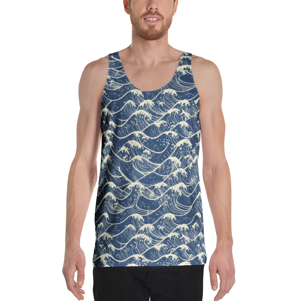 Ukiyo Wave on Men's Tank Top — Front