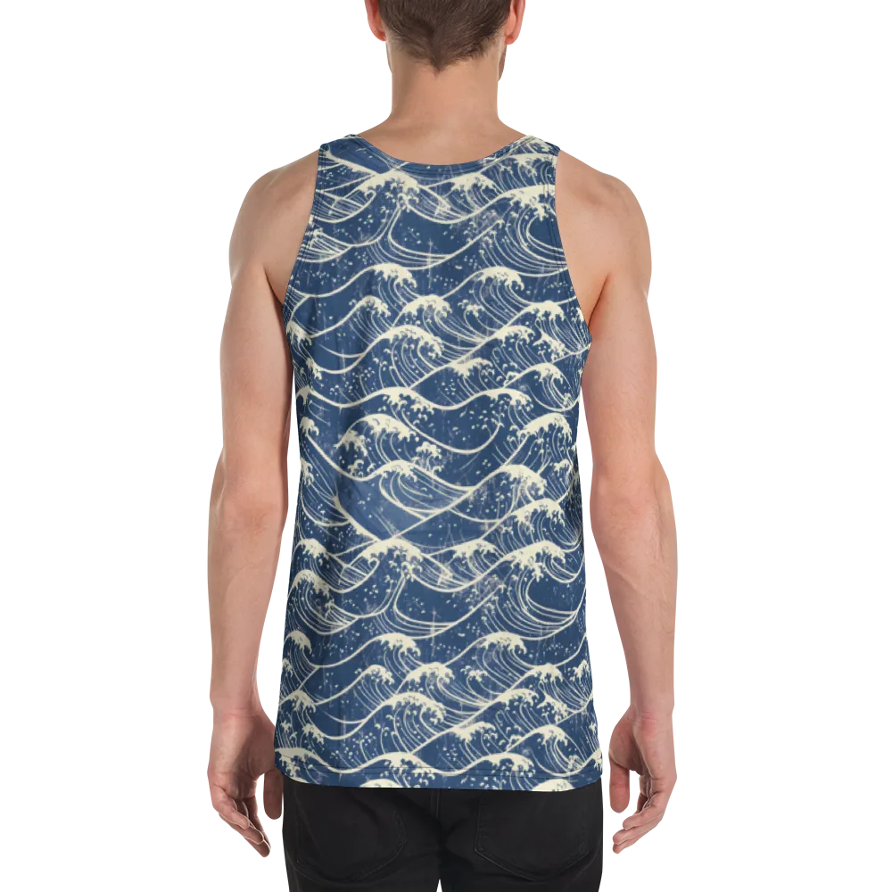 Ukiyo Wave on Men's Tank Top — Back