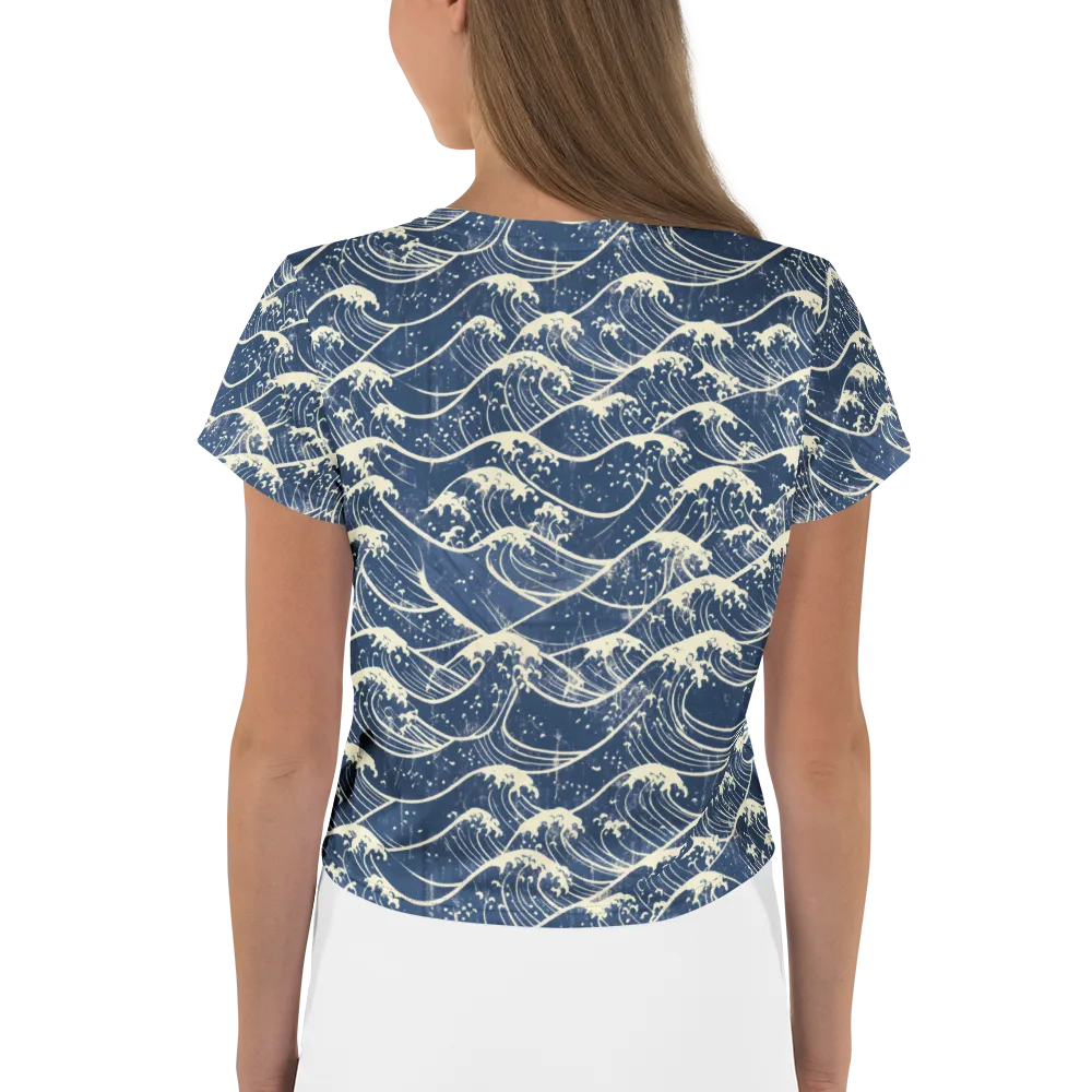Ukiyo Wave on Crop Tee — Back