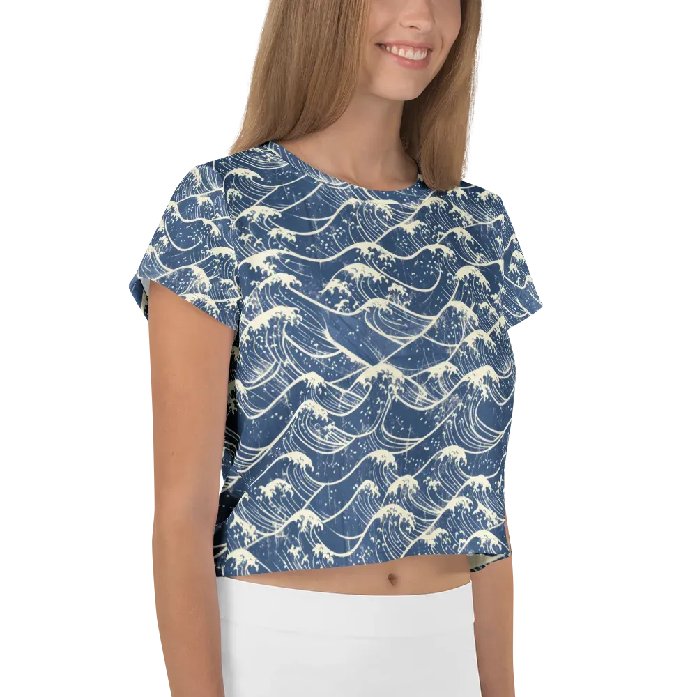 Ukiyo Wave on Crop Tee — Right