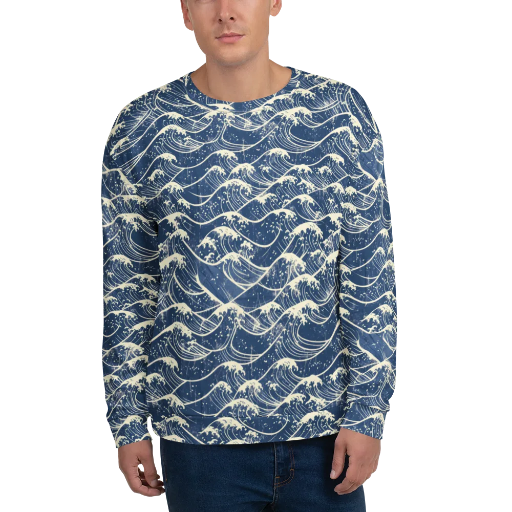 Ukiyo Wave on Sweatshirt — Front