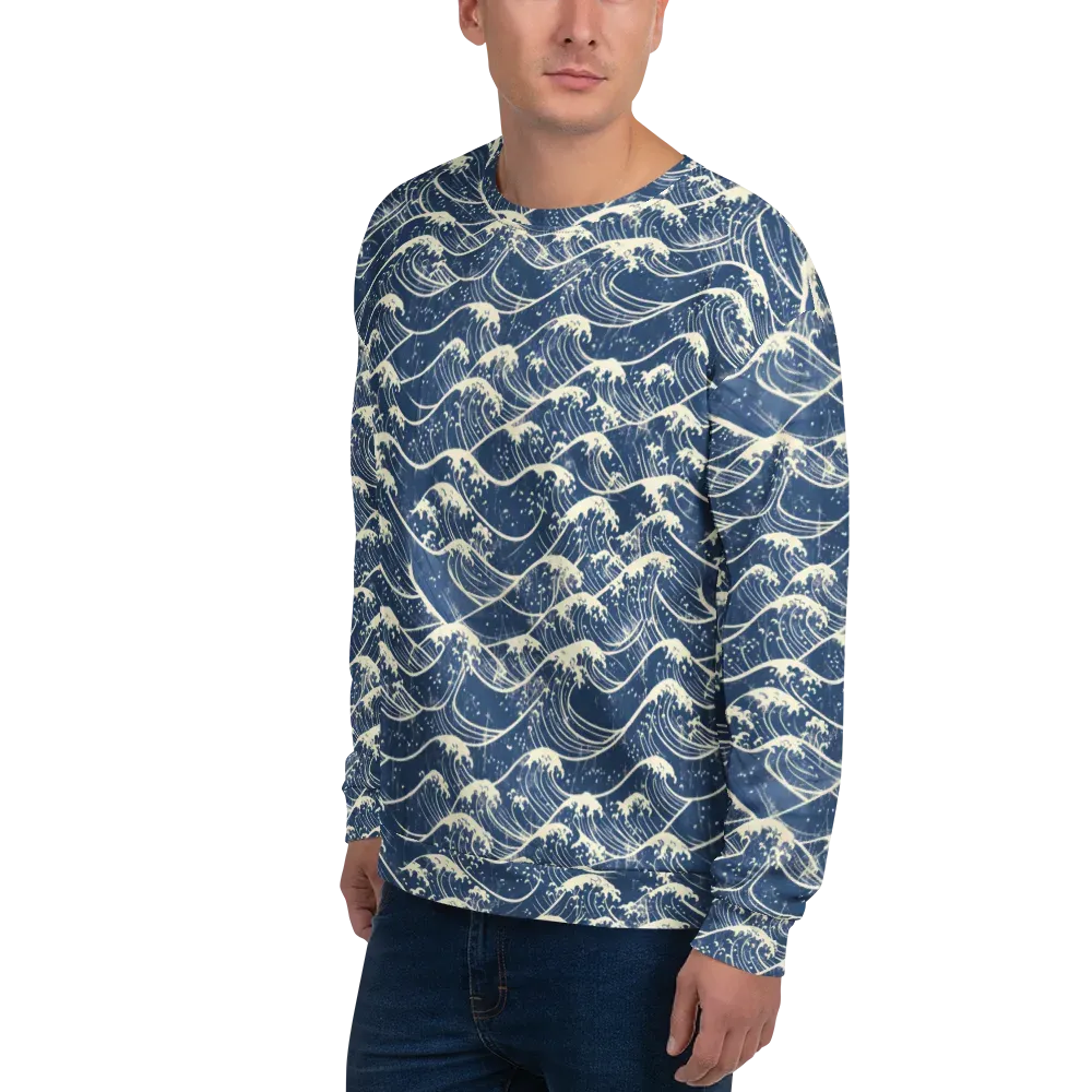 Ukiyo Wave on Sweatshirt — Left Front