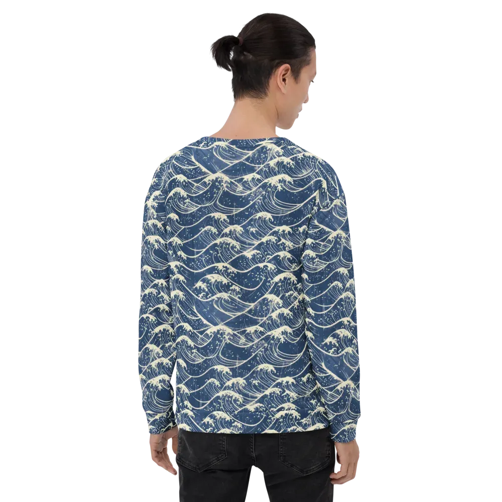 Ukiyo Wave on Sweatshirt — Back