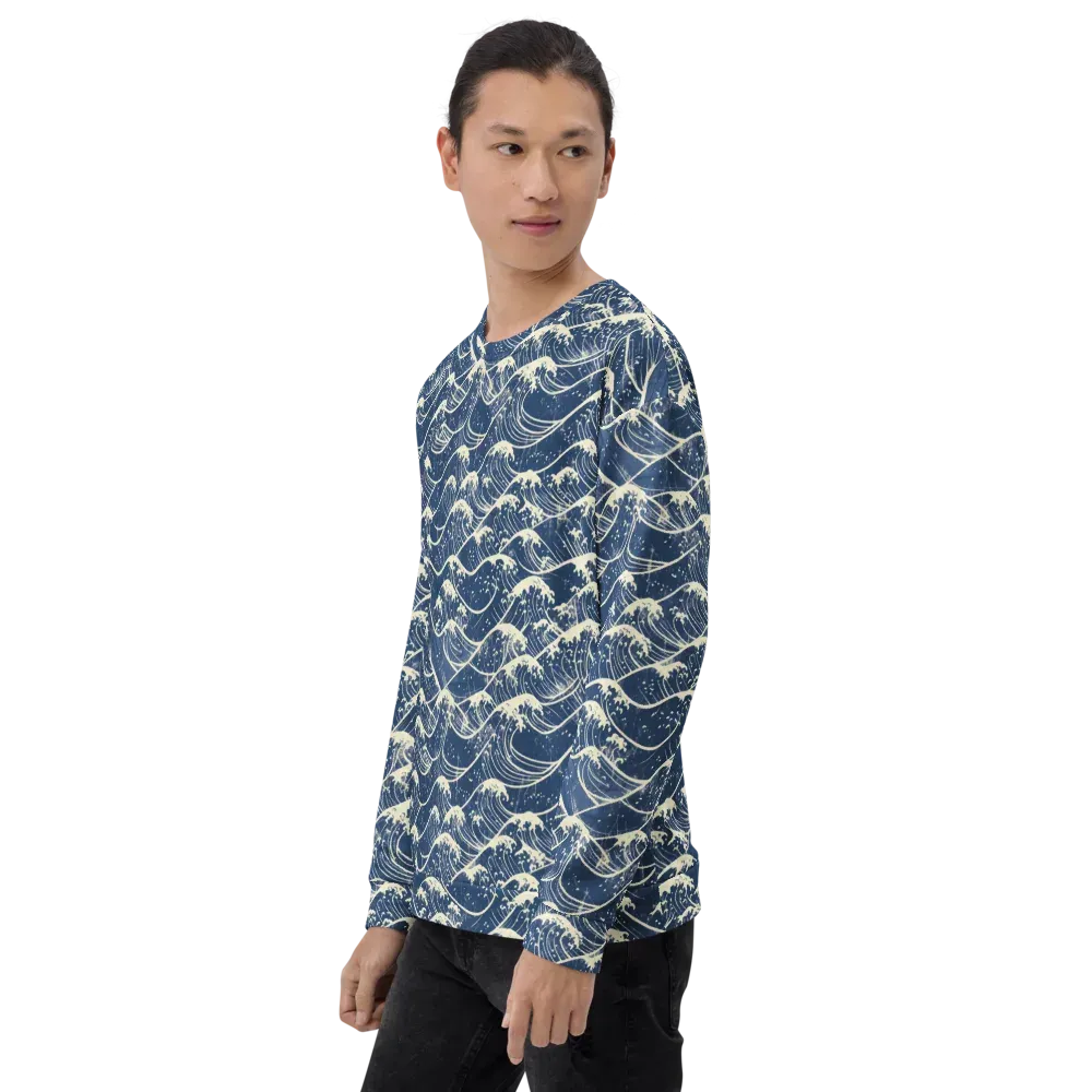 Ukiyo Wave on Sweatshirt — Left Front