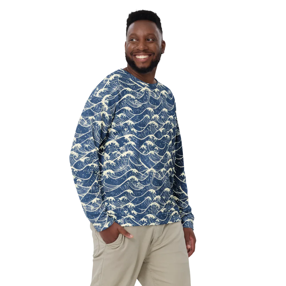 Ukiyo Wave on Sweatshirt — Front