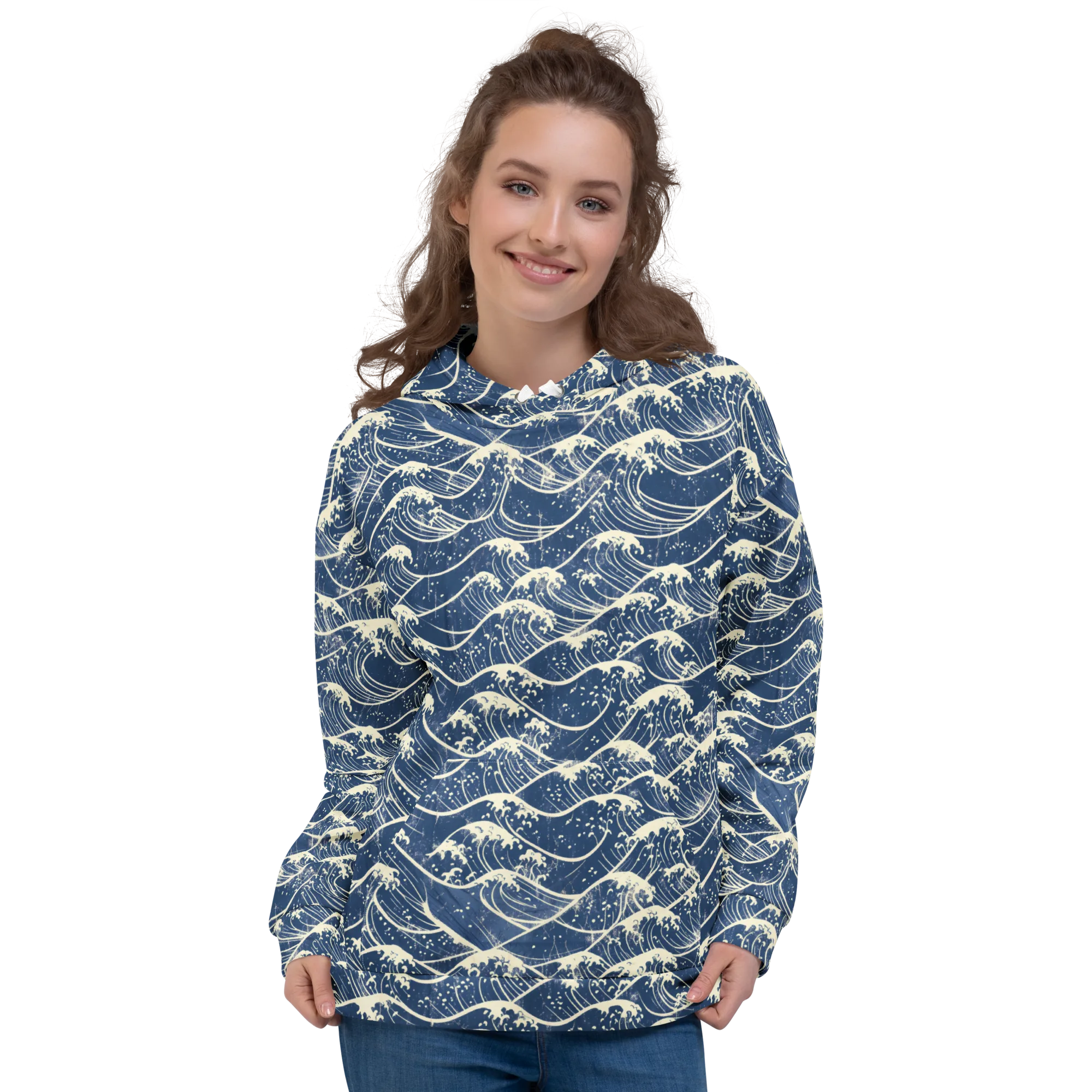 Ukiyo Wave on Hoodie — Front