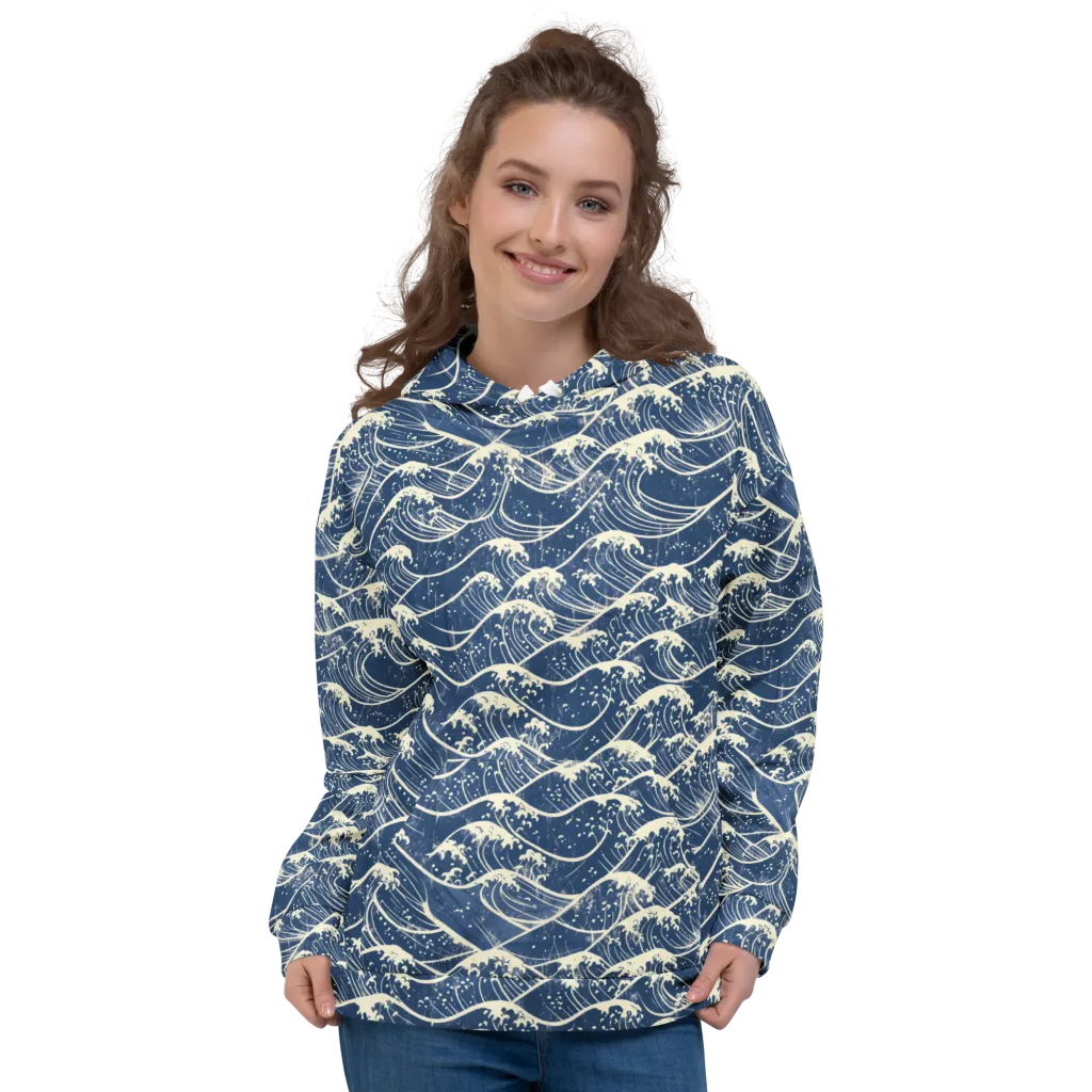 Ukiyo Wave on Hoodie — Front