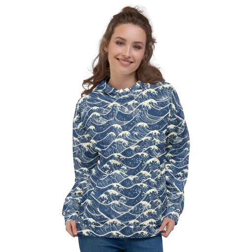 Ukiyo Wave on a Hoodie