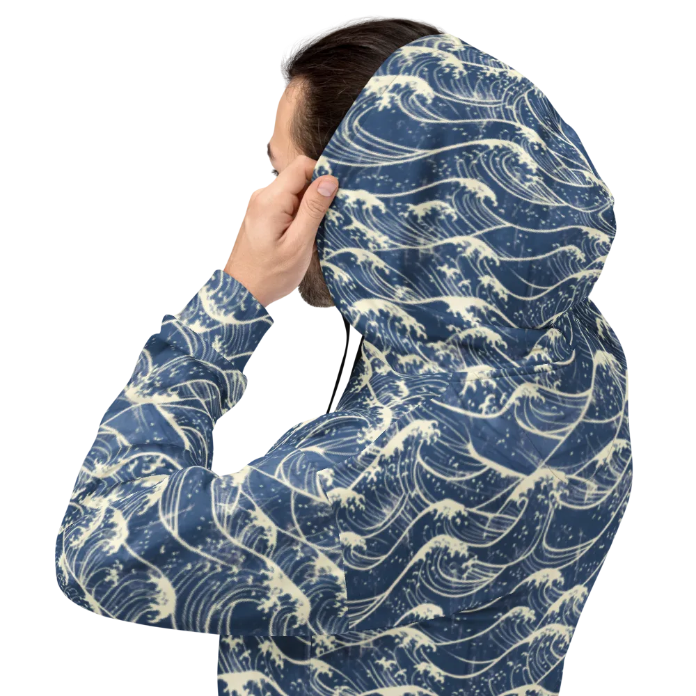 Ukiyo Wave on Hoodie — Back
