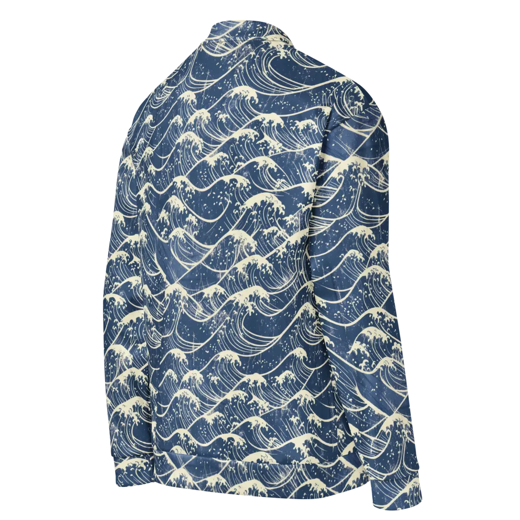 Ukiyo Wave on Bomber Jacket — Right Back