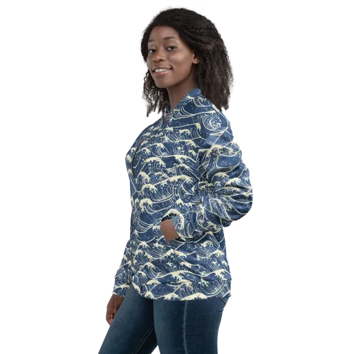 Ukiyo Wave on Bomber Jacket