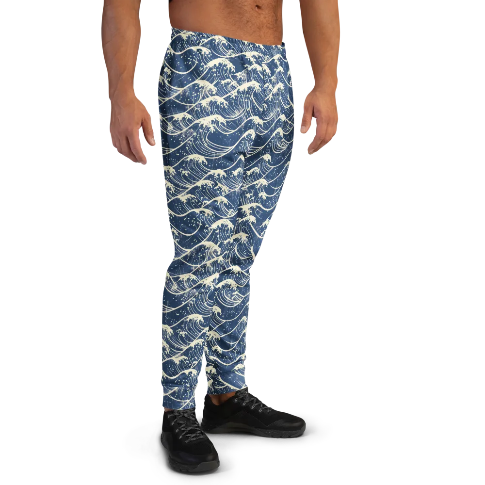 Ukiyo Wave on Men's Joggers — Right