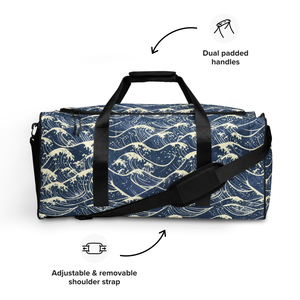 Ukiyo Wave on Duffle Bag — Front