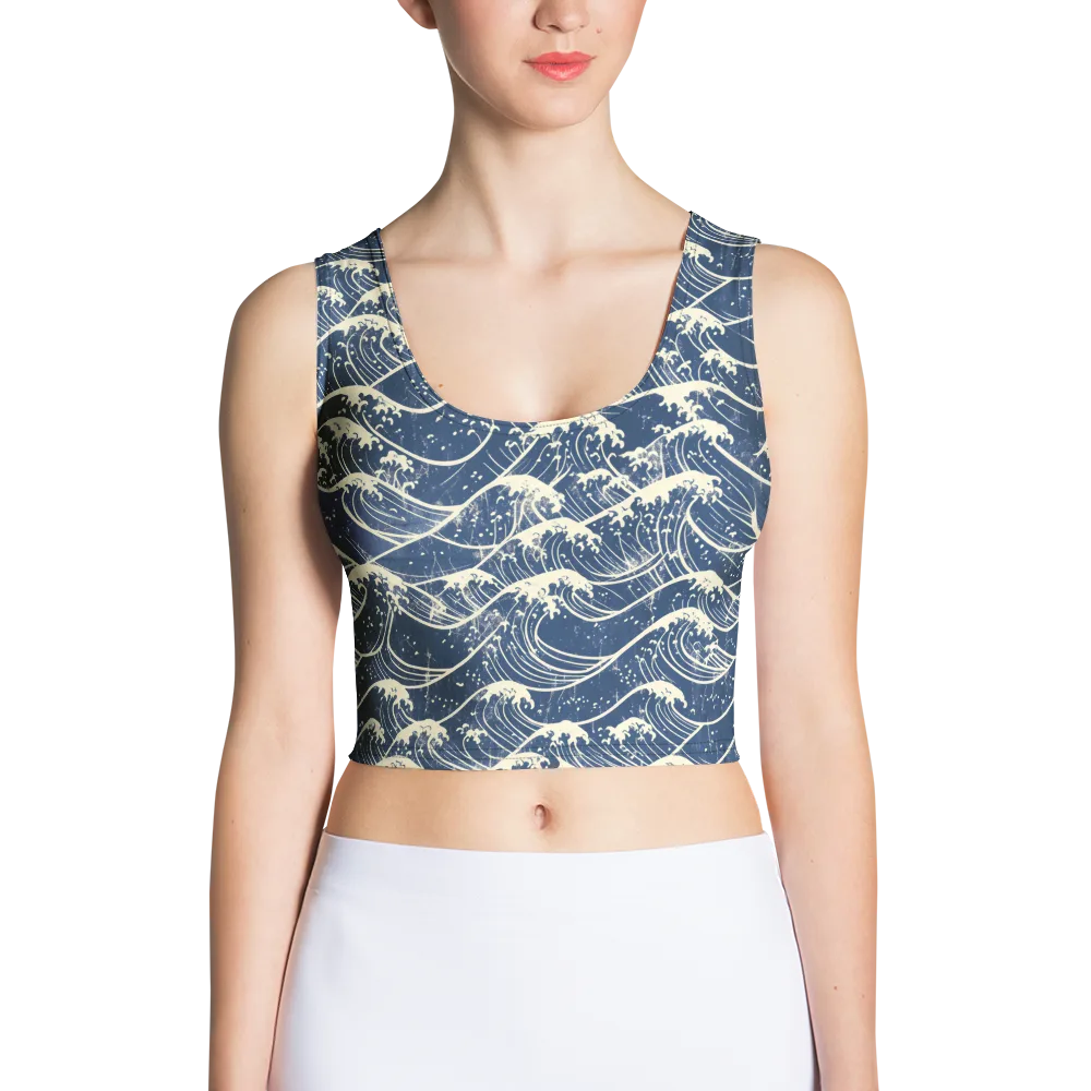 Ukiyo Wave on Crop Top — Front