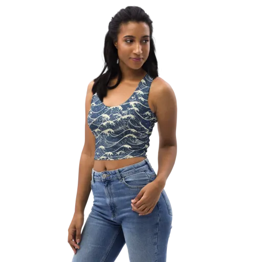 Ukiyo Wave on a Crop Top