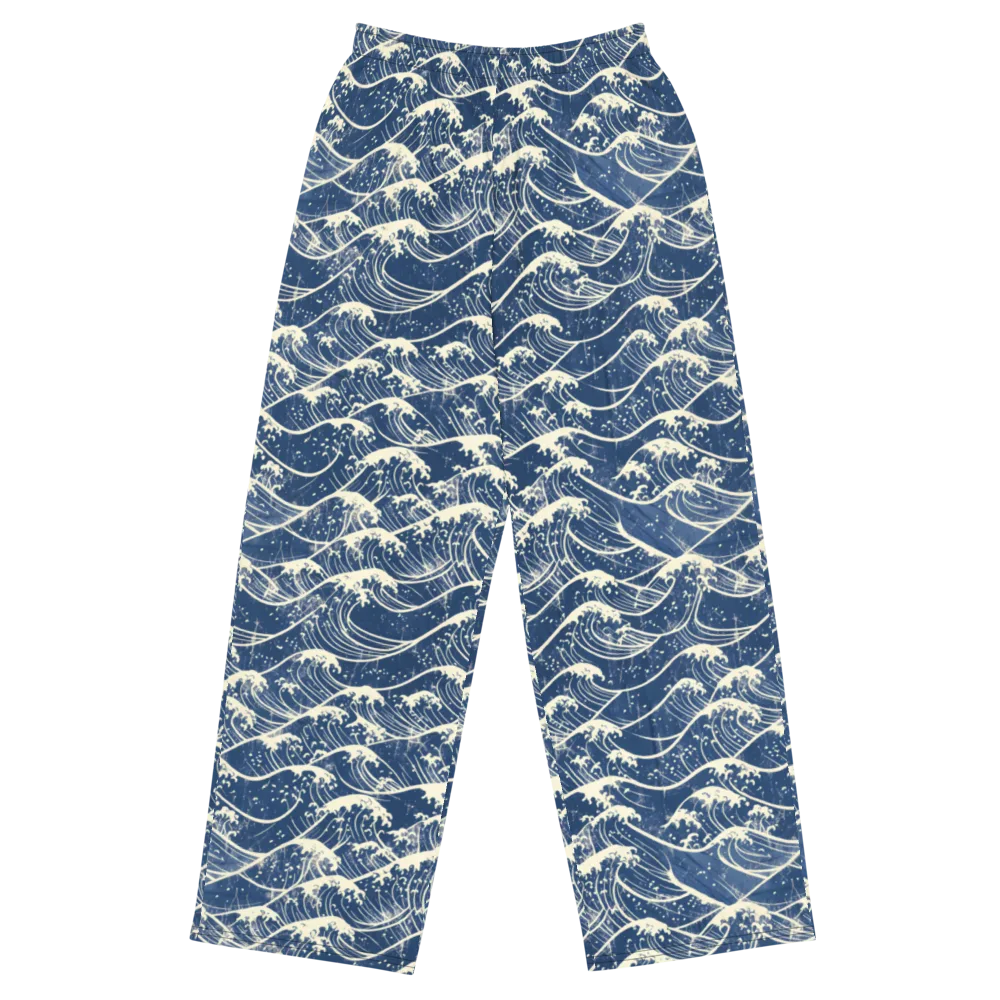 Ukiyo Wave on Wide-Leg Pants — Front
