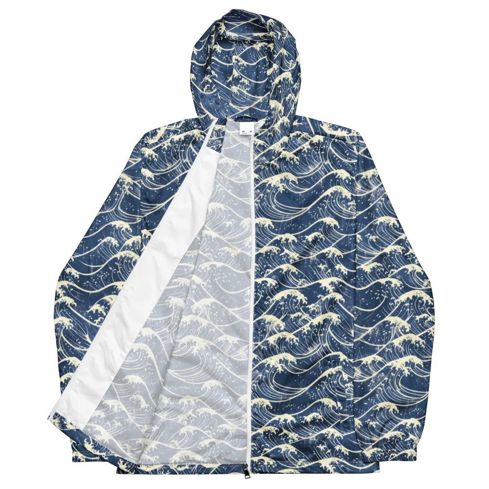 Ukiyo Wave on Men's Windbreaker — Front