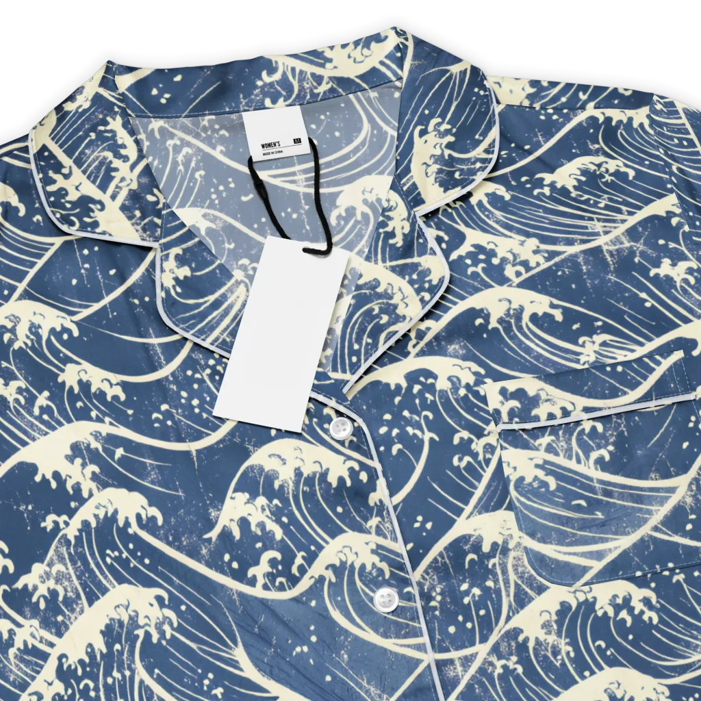 Ukiyo Wave on Women's Short Sleeve Pajama Top — Product details