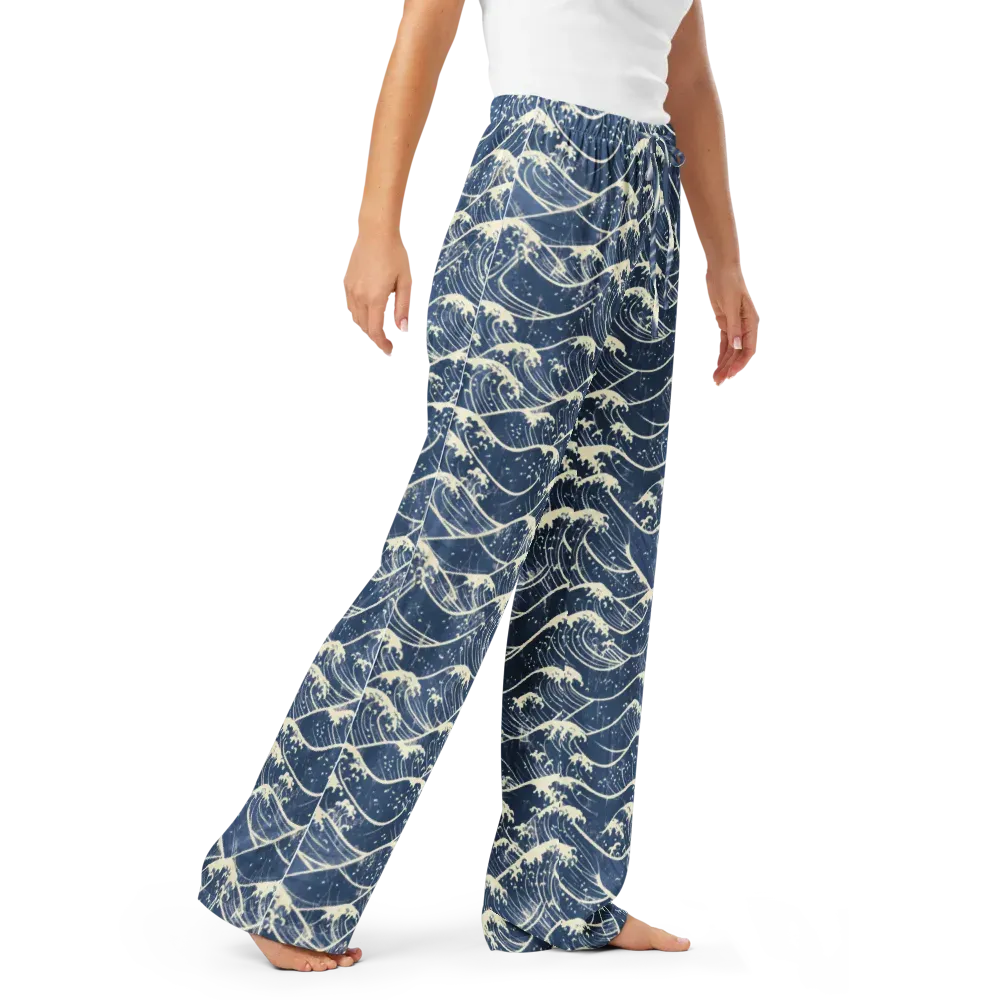 Ukiyo Wave on Women's Pajama Pants — Right Front
