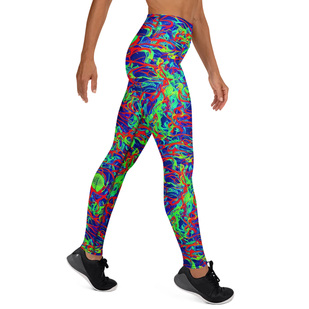 Sonic Fluorescence on Yoga Leggings — Right