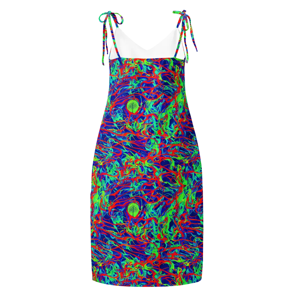 Sonic Fluorescence on Slip Dress — Back