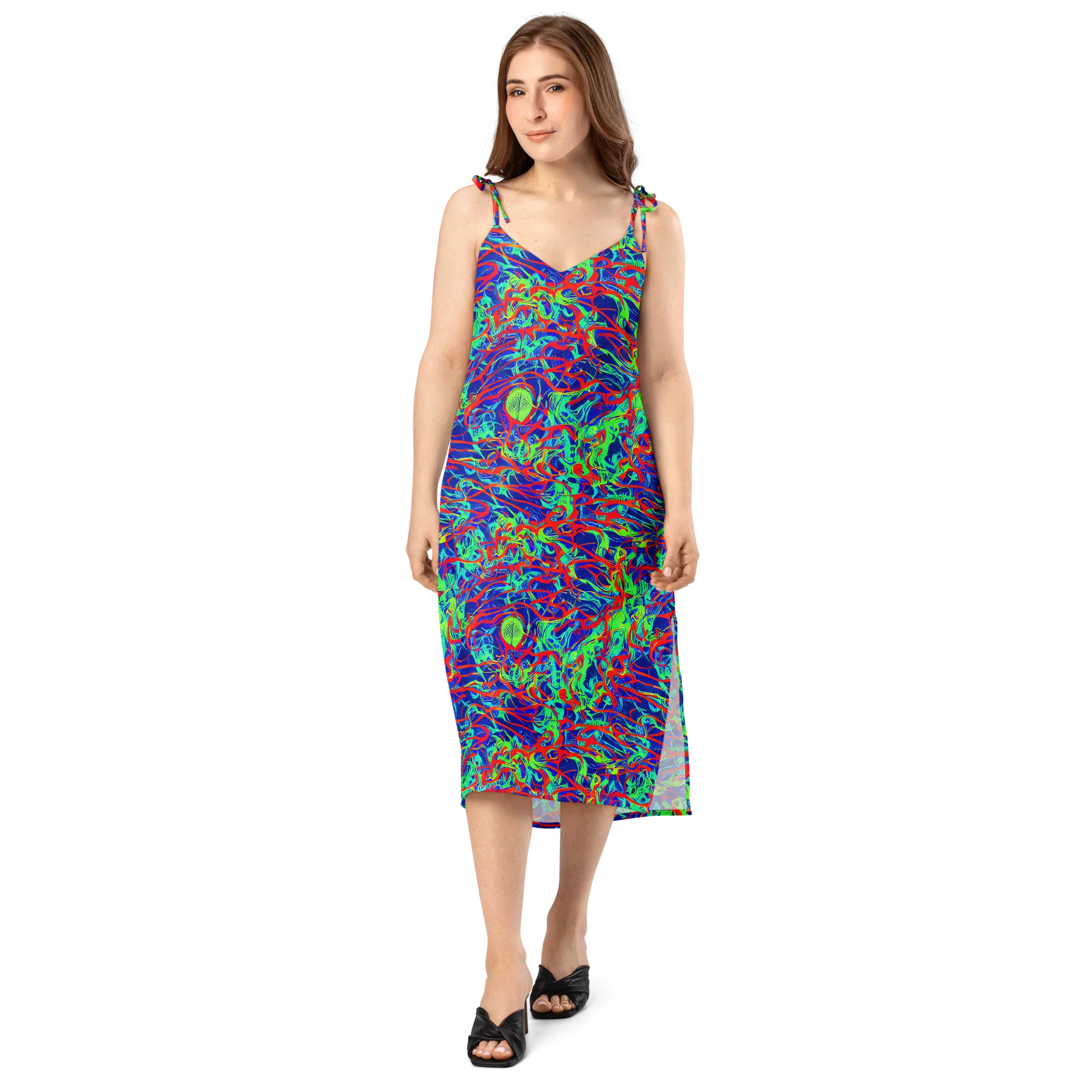 Sonic Fluorescence on Slip Dress — Front